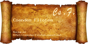 Csendes Filotea névjegykártya